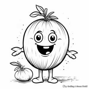 Garden Fresh White Onion Coloring Pages 2