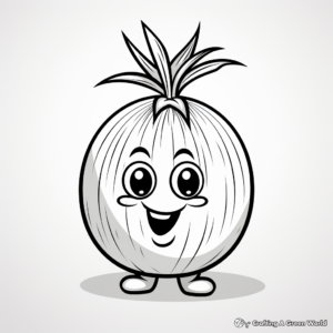 Garden Fresh White Onion Coloring Pages 3