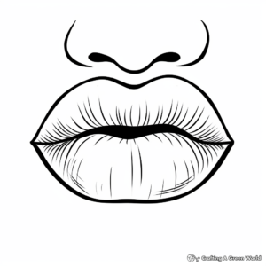 Gender-Neutral Lips Coloring Pages 2