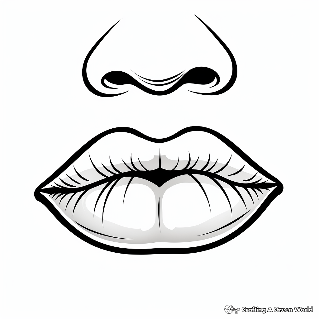 Gender-Neutral Lips Coloring Pages 3