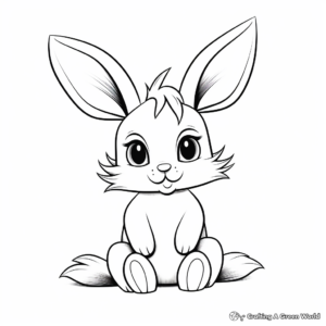Gentle Bunny Coloring Pages 1