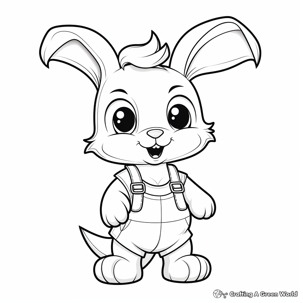 Gentle Bunny Coloring Pages 3
