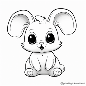 Gentle Bunny Coloring Pages 4