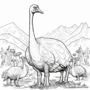 Gentle Giants: Therizinosaurus Coloring Pages 1