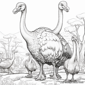 Gentle Giants: Therizinosaurus Coloring Pages 2