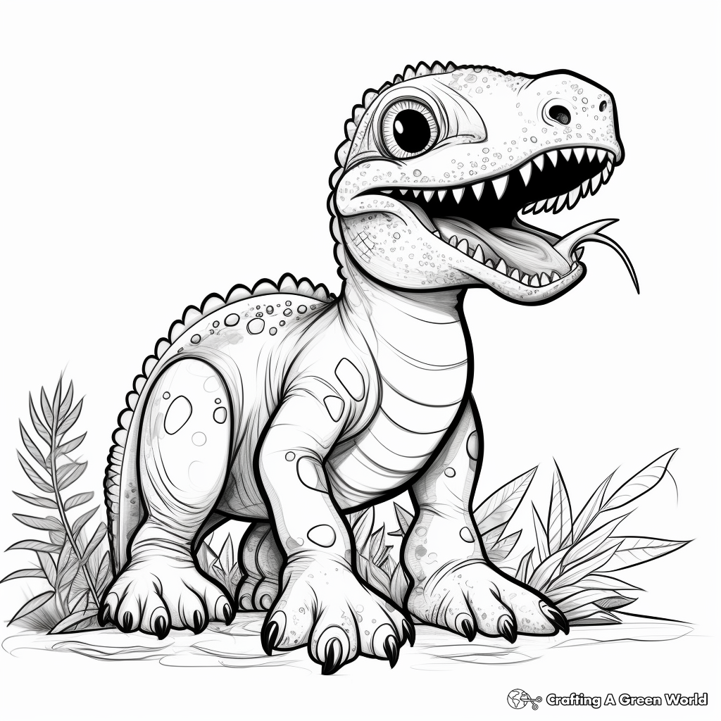 Gentle Gigantosaurus Coloring Pages for Toddlers 2