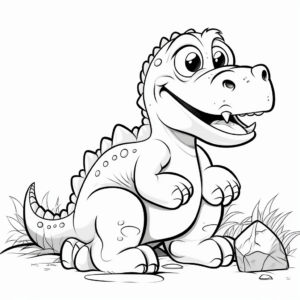 Gentle Gigantosaurus Coloring Pages for Toddlers 3