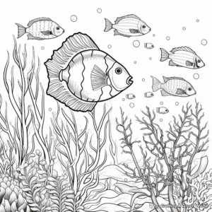 Gentle Underwater Sea Life Coloring Pages 1