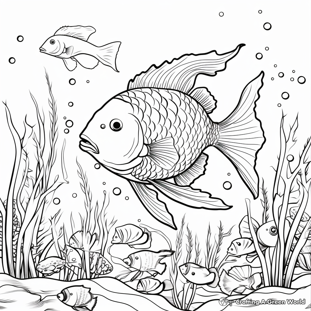Gentle Underwater Sea Life Coloring Pages 2