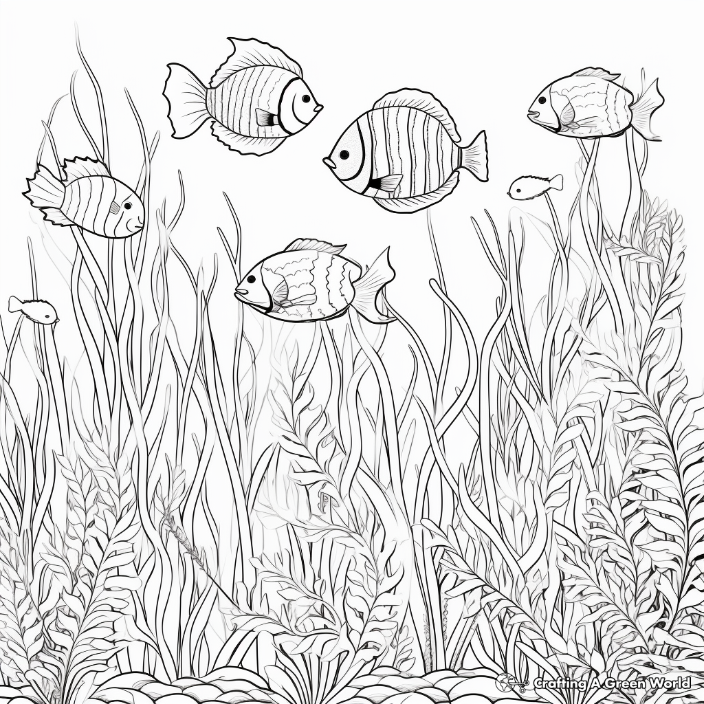 Gentle Underwater Sea Life Coloring Pages 3