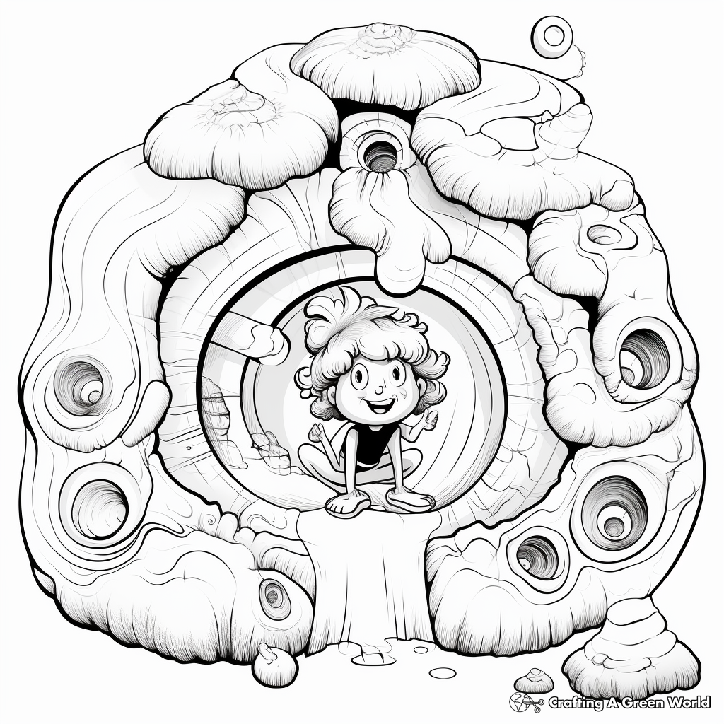 Geode Sections Coloring Pages 4