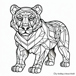 Geometric Animal-design Coloring Pages for Adults 1