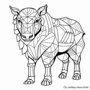 Geometric Animal-design Coloring Pages for Adults 3