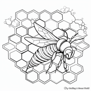 Geometric Honeycomb Coloring Pages 1