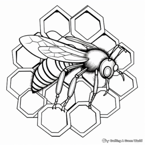 Geometric Honeycomb Coloring Pages 2