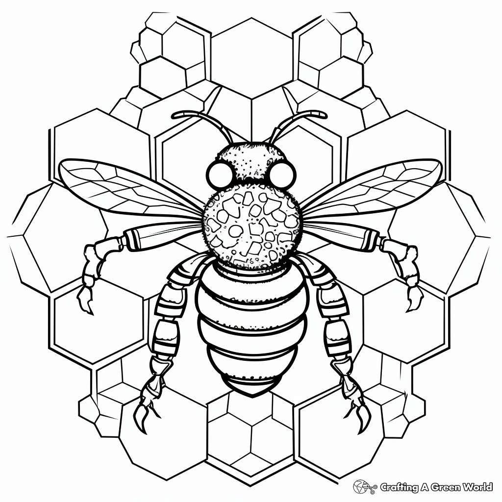 Geometric Honeycomb Coloring Pages 3