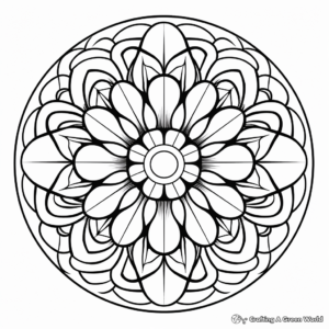 Geometric Pattern Mandala Coloring Pages 1