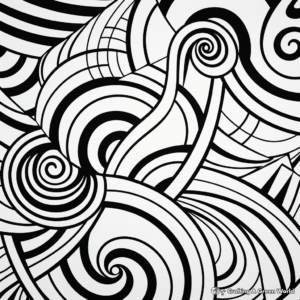 Geometric Swirl Patterns Coloring Pages 2