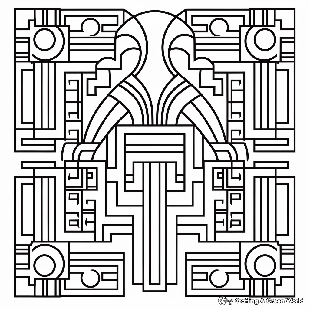 Geometric Symmetrical Coloring Pages 2