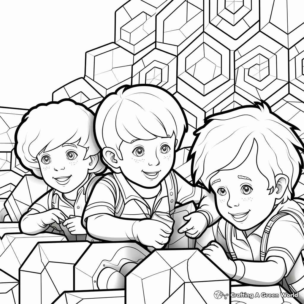 Geometric-Tessellation Coloring Pages for Math Lovers 1