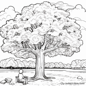 Georgia Pecan Trees Coloring Pages for Kids 3