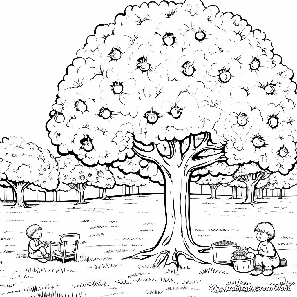Georgia Pecan Trees Coloring Pages for Kids 4