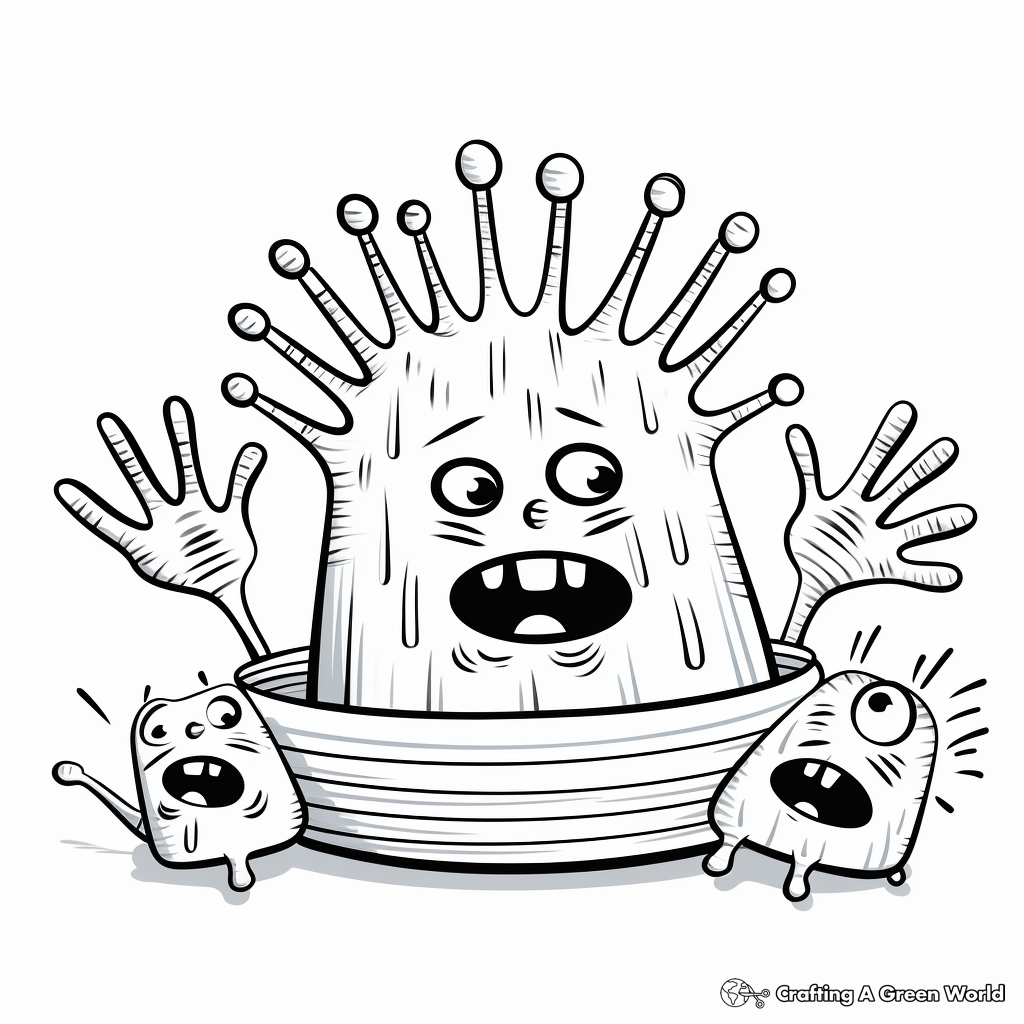 Germs On Hands Coloring Pages 2