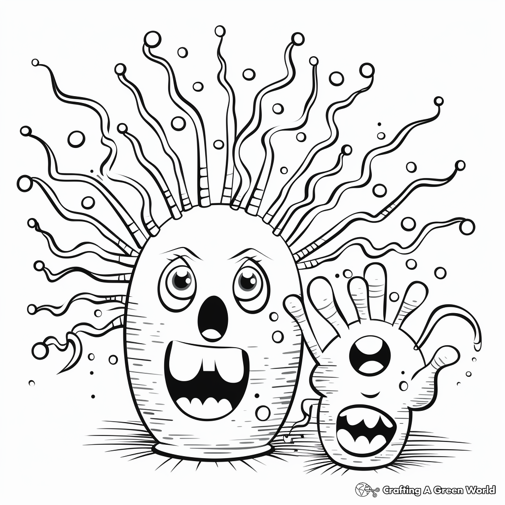 Germs On Hands Coloring Pages 3
