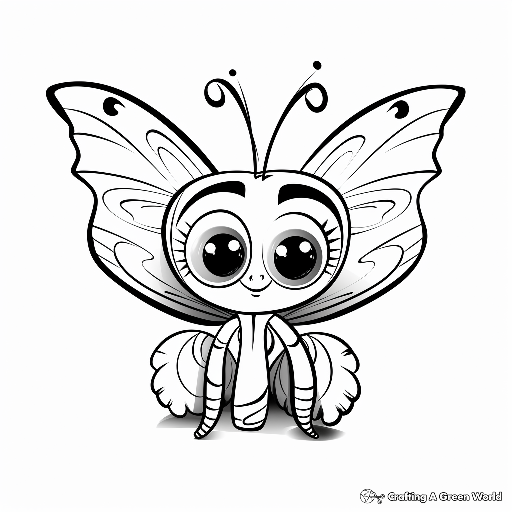 Get Well Soon Coloring Pages with Butterfly and Message 1