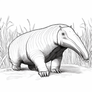 Giant Anteater Coloring Pages for Kids 2