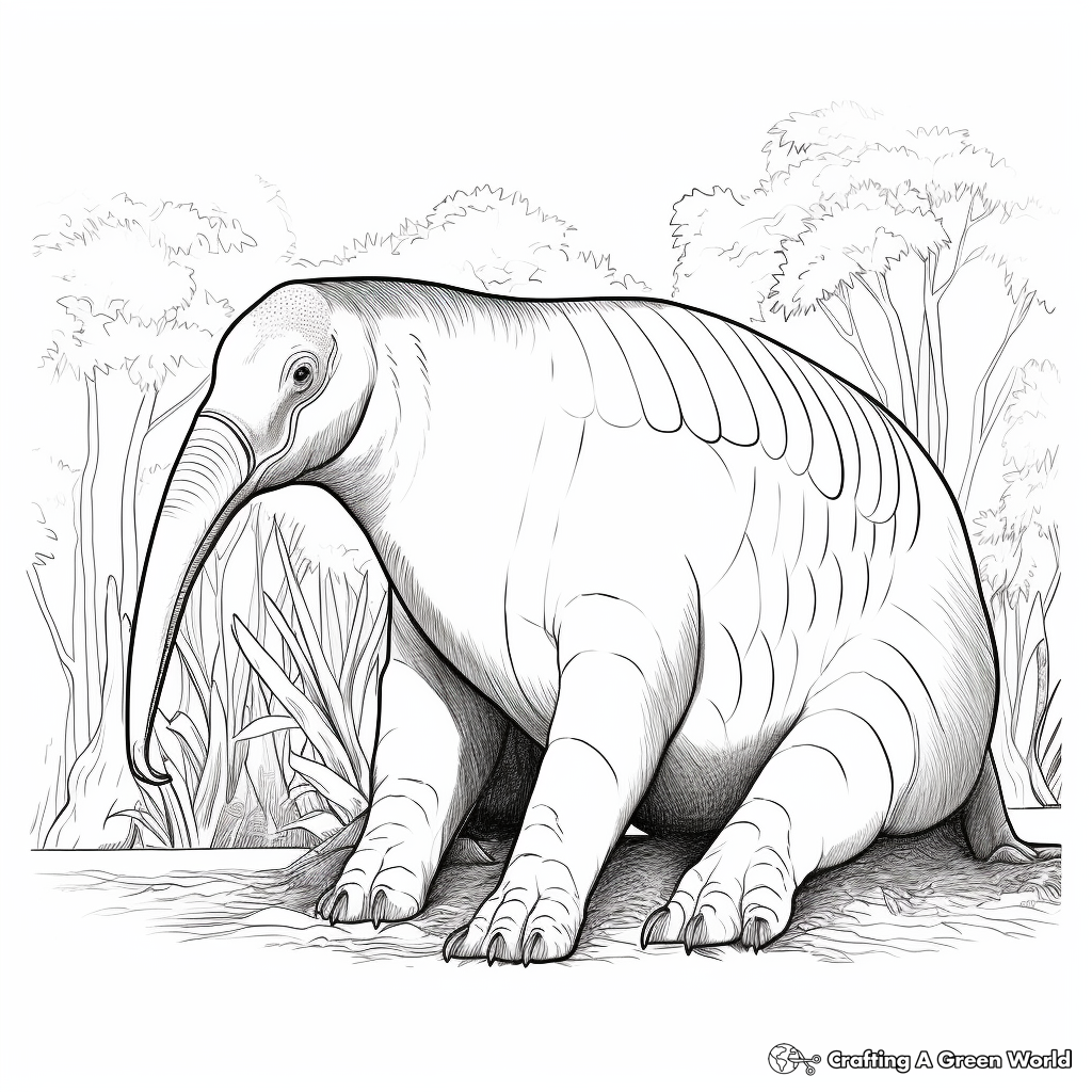 Giant Anteater Coloring Pages for Kids 4