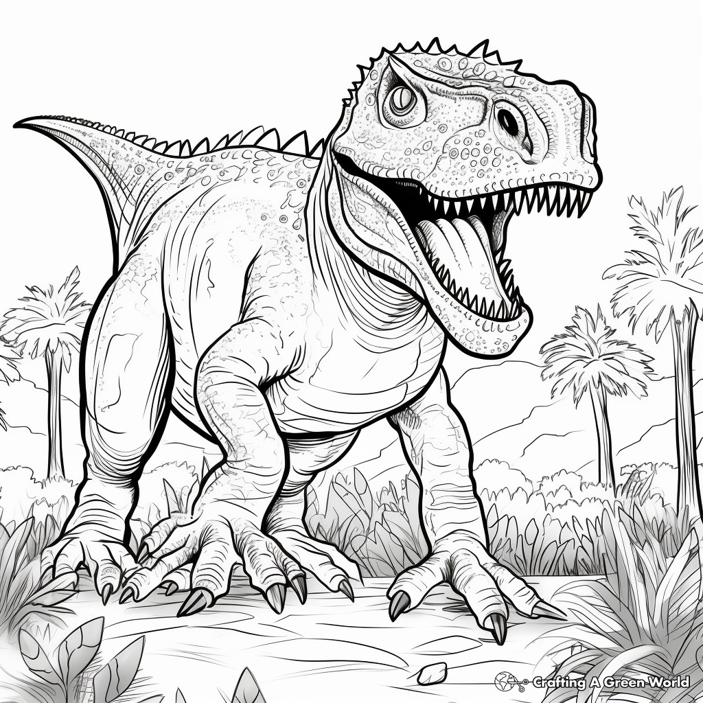 Giant Carnotaurus Dinosaur Coloring Pages 2