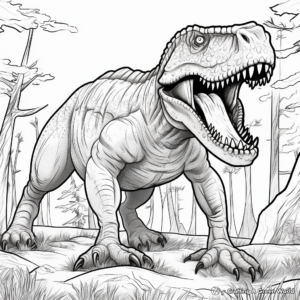 Giant Carnotaurus Dinosaur Coloring Pages 4