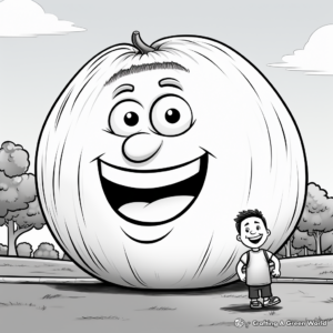 Giant Onion Coloring Pages for Kids 2