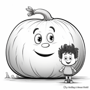 Giant Onion Coloring Pages for Kids 3