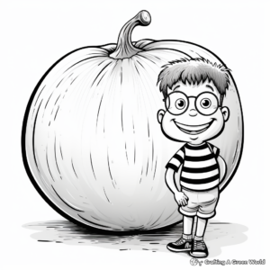 Giant Onion Coloring Pages for Kids 4