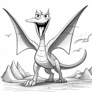 Giant Pterodactyl Coloring Pages for Adults 4