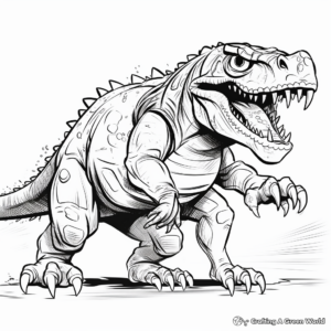 Giganotosaurus in Action Coloring Pages 3