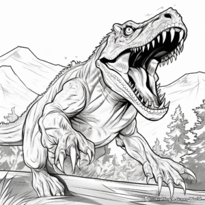 Giganotosaurus Roaring: Action-filled Coloring Pages 1