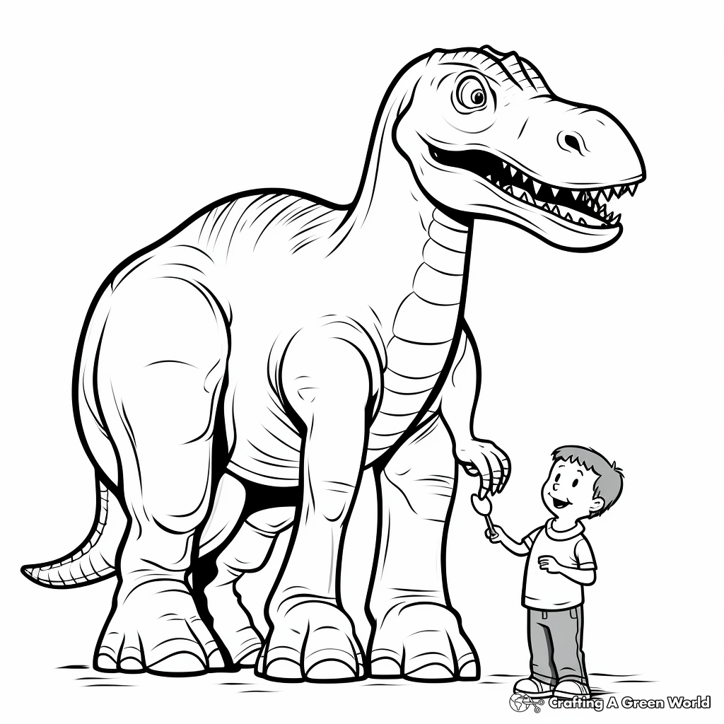 Gigantic Apatosaurus Coloring Pages 1