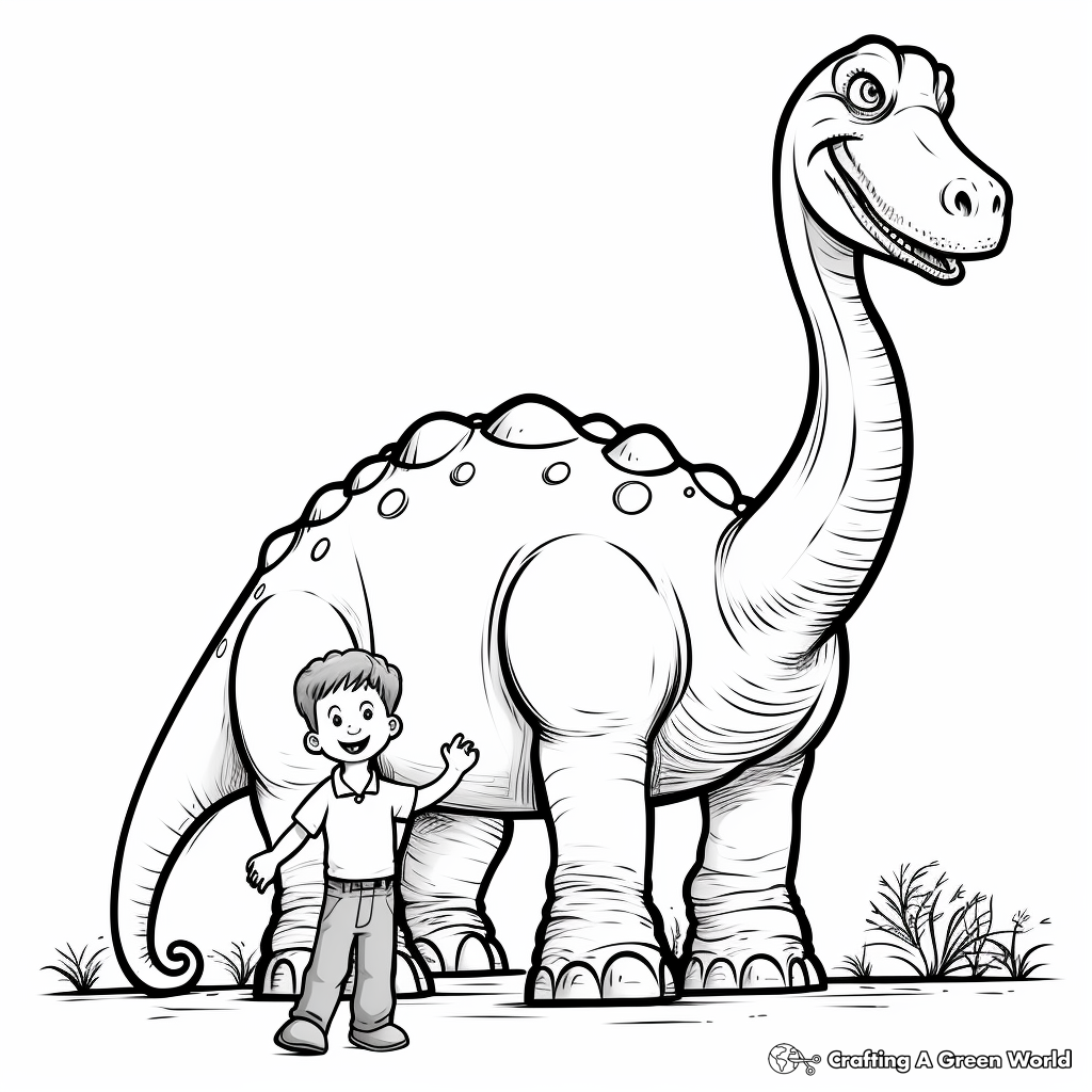 Gigantic Apatosaurus Coloring Pages 4