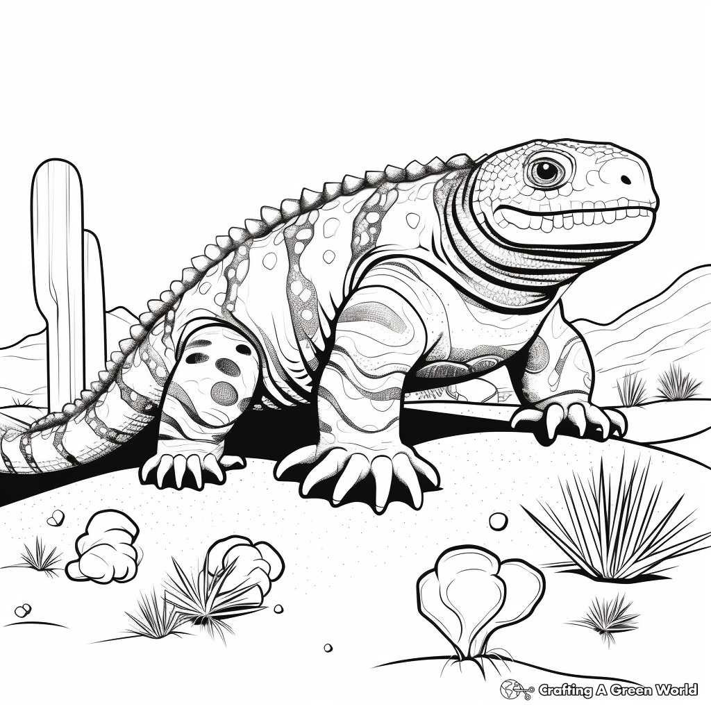 Gila Monster Coloring Pages for Excitement 1