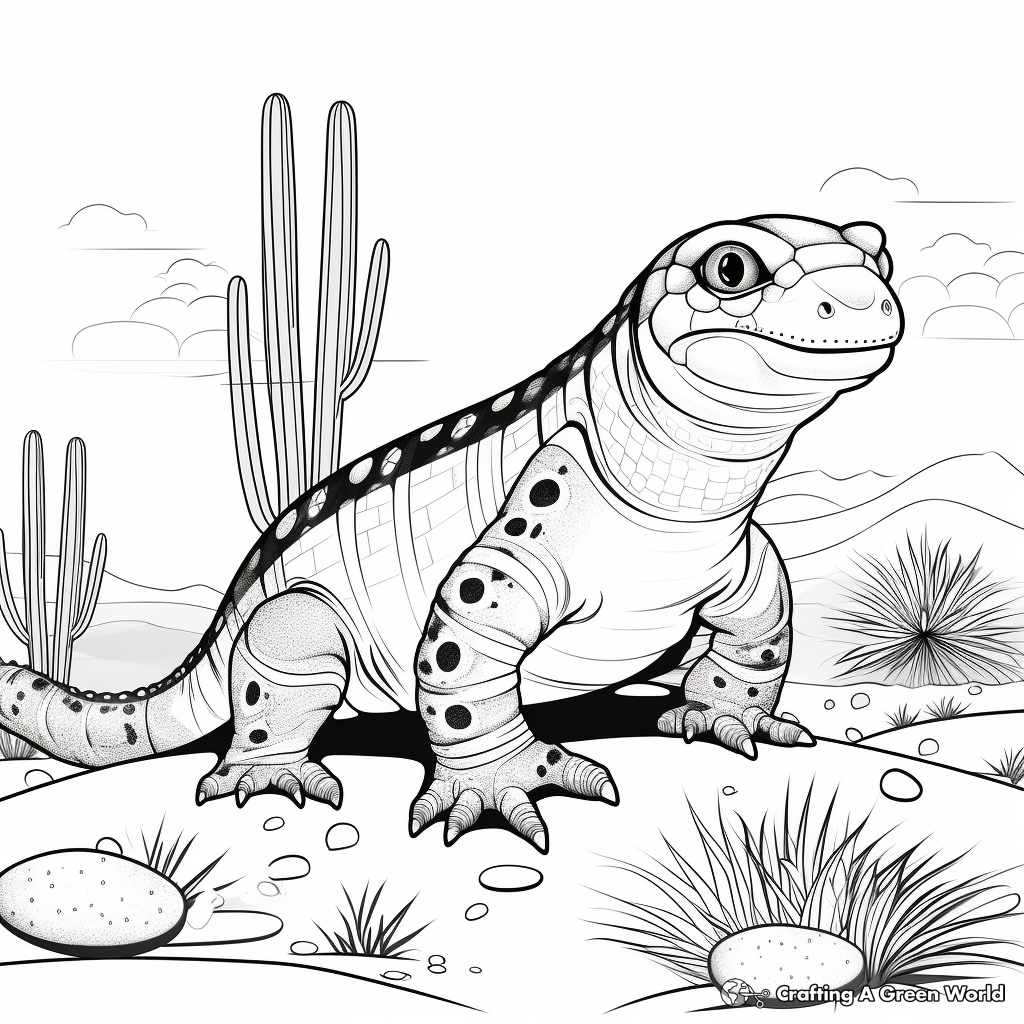 Gila Monster Coloring Pages for Excitement 4