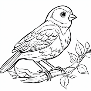 Gleaming Goldfinch Coloring Pages 2