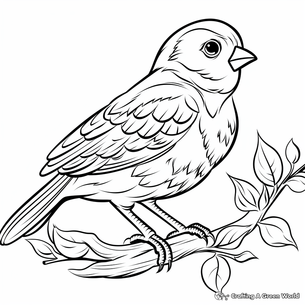 Gleaming Goldfinch Coloring Pages 2