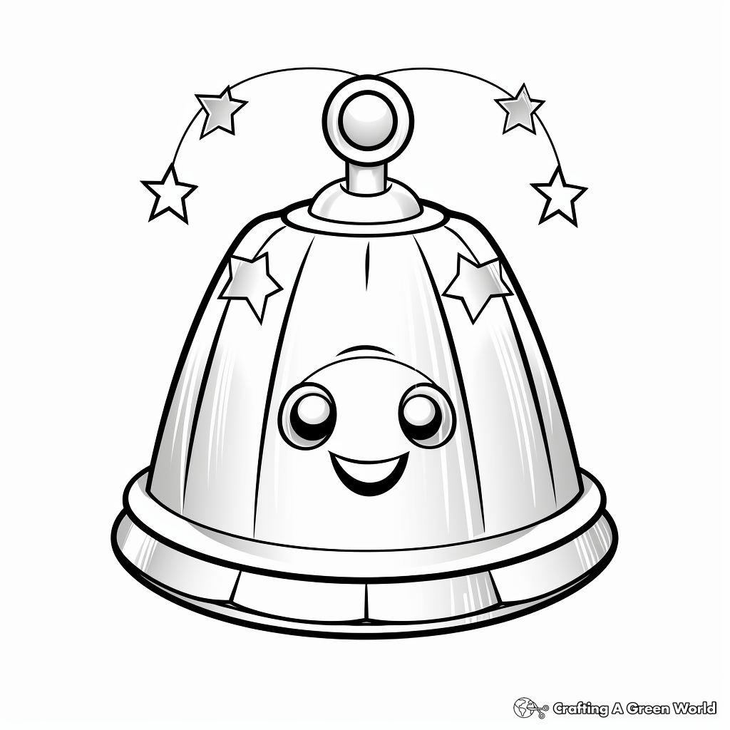 Glittering Bell Ornament Coloring Pages 1