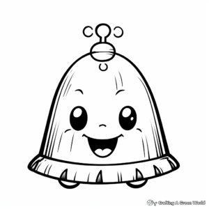 Glittering Bell Ornament Coloring Pages 2