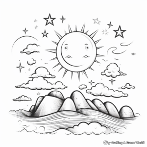 Glorious Sunrise Coloring Pages 2