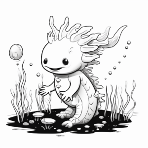 Glow-in-the-Dark Axolotl Coloring Pages 3
