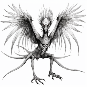 Glow-In-The-Dark Microraptor Coloring Pages 2